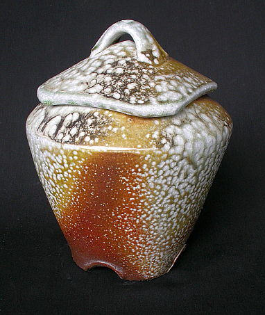 Image of Carol Rosser's anagama lidded jar